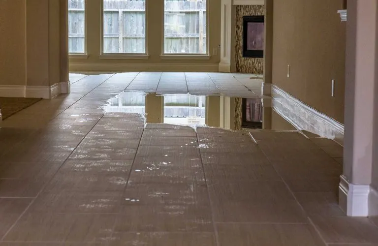 water leak on floor